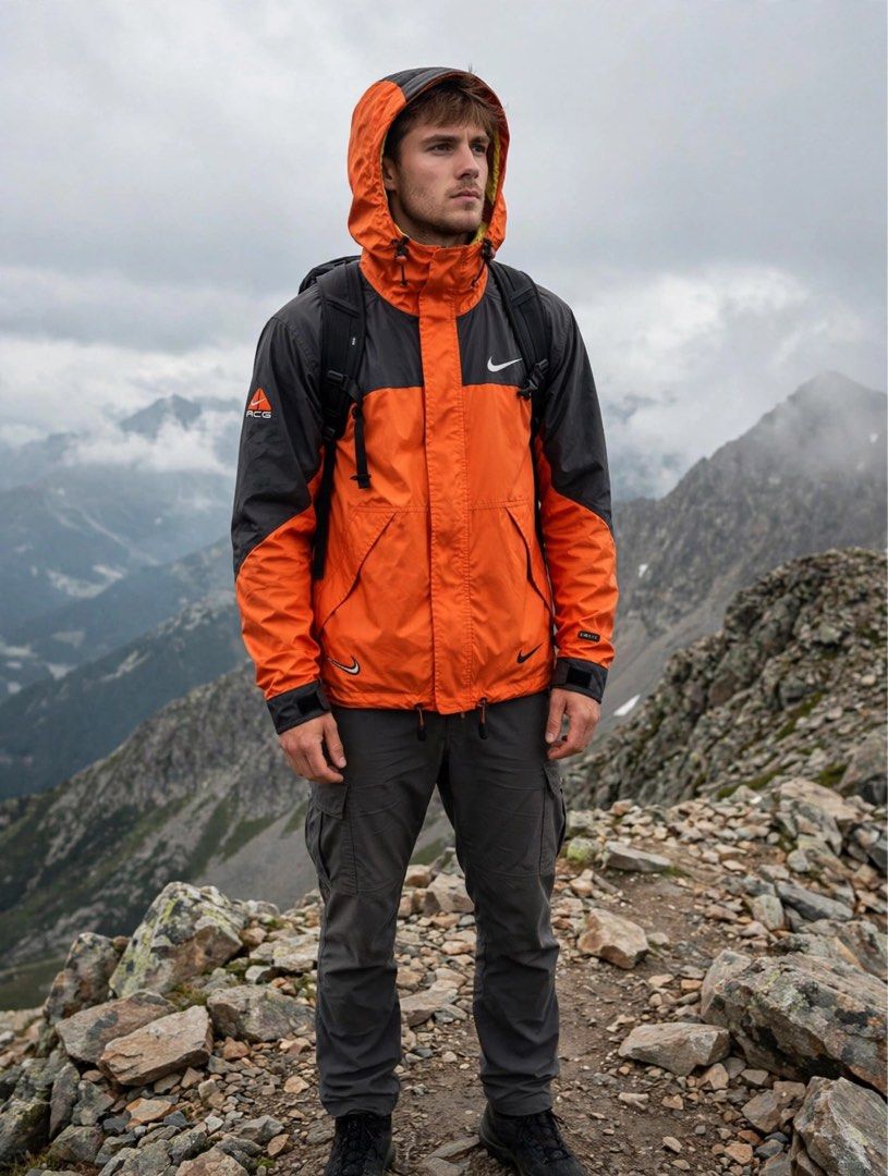 Nike ACG clima-fit (Category: Coats, Jackets and Outerwear) located in Calamba. Submitted by notyourhypeshop (Listing ID 1467043083, Image 3). Description: Vintage ACG clima-fit packable windbreaker / rain jacket wind resistant / water repellant shell gorpcore size small oversized fit large.