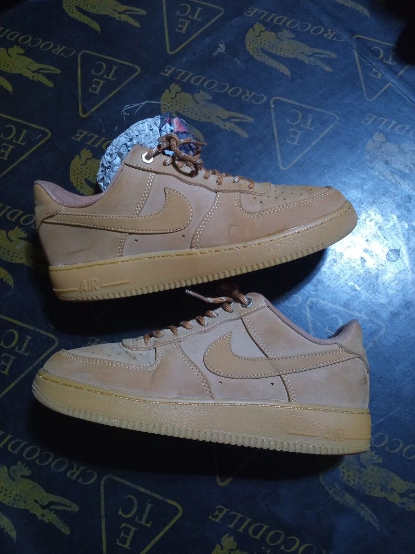 Nike air force 1 brown color (Category: Sneakers) located in Davao. Submitted by ljay.thriftedfinds (Listing ID 1467153081, Image 2). Description: size 9us issue see all photo dm sure buyer.