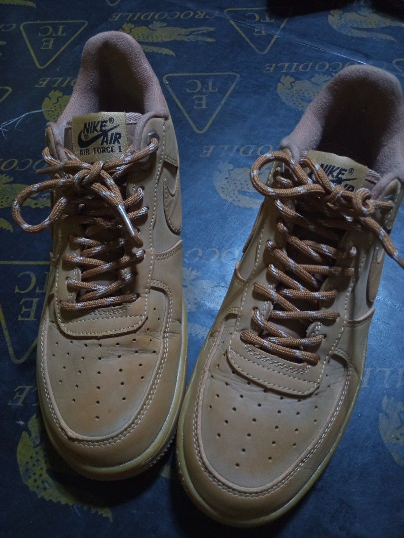 Nike air force 1 brown color (Category: Sneakers) located in Davao. Submitted by ljay.thriftedfinds (Listing ID 1467153081, Image 1). Description: size 9us issue see all photo dm sure buyer.