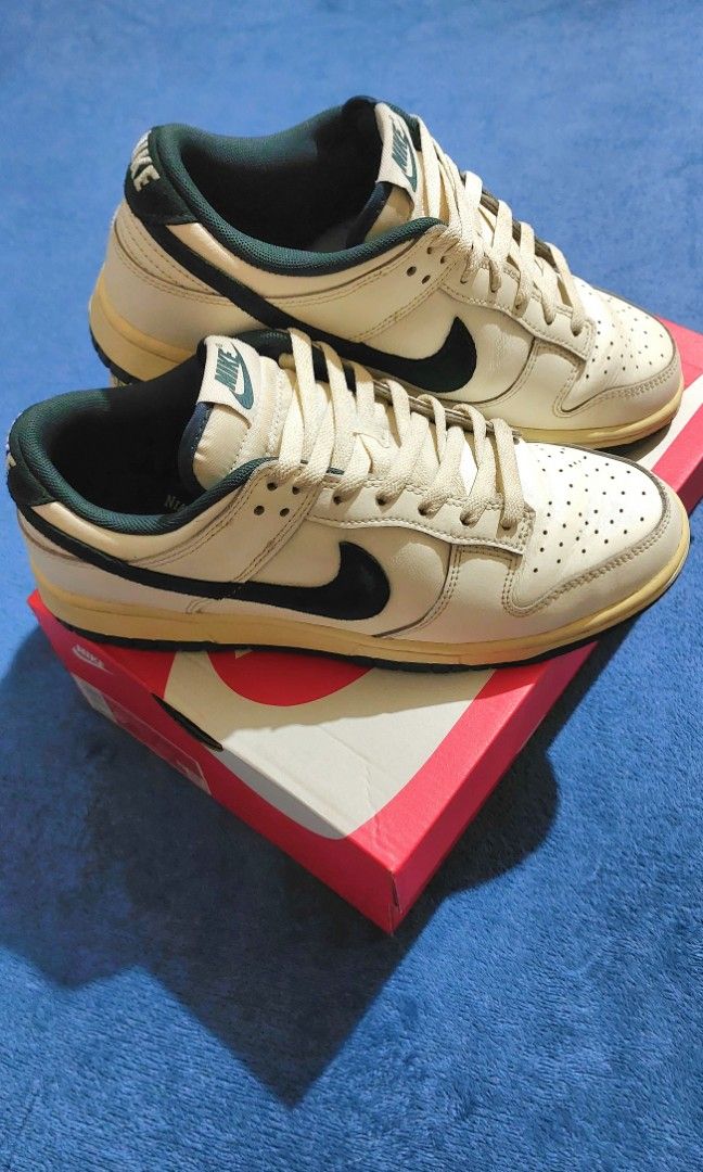 Nike Dunk Low - Athletic Department / Deep Jungle (Category: Casual Shoes) located in Makati City. Submitted by maginoo15 (Listing ID 1467159398, Image 1). Description: Size 8.5 / 42 US Men Original Bought at Nike App & Picked up at Nike The Fort, BGC Aged Look: Styled with a pre-yellowed midsole and vintage-style laces for an old-school look. • Payment: GoTyme / UnionBank / Cash • Swap ❌ COD ❌ Pick-up / Meet-up locations: • Choice Market Ortigas