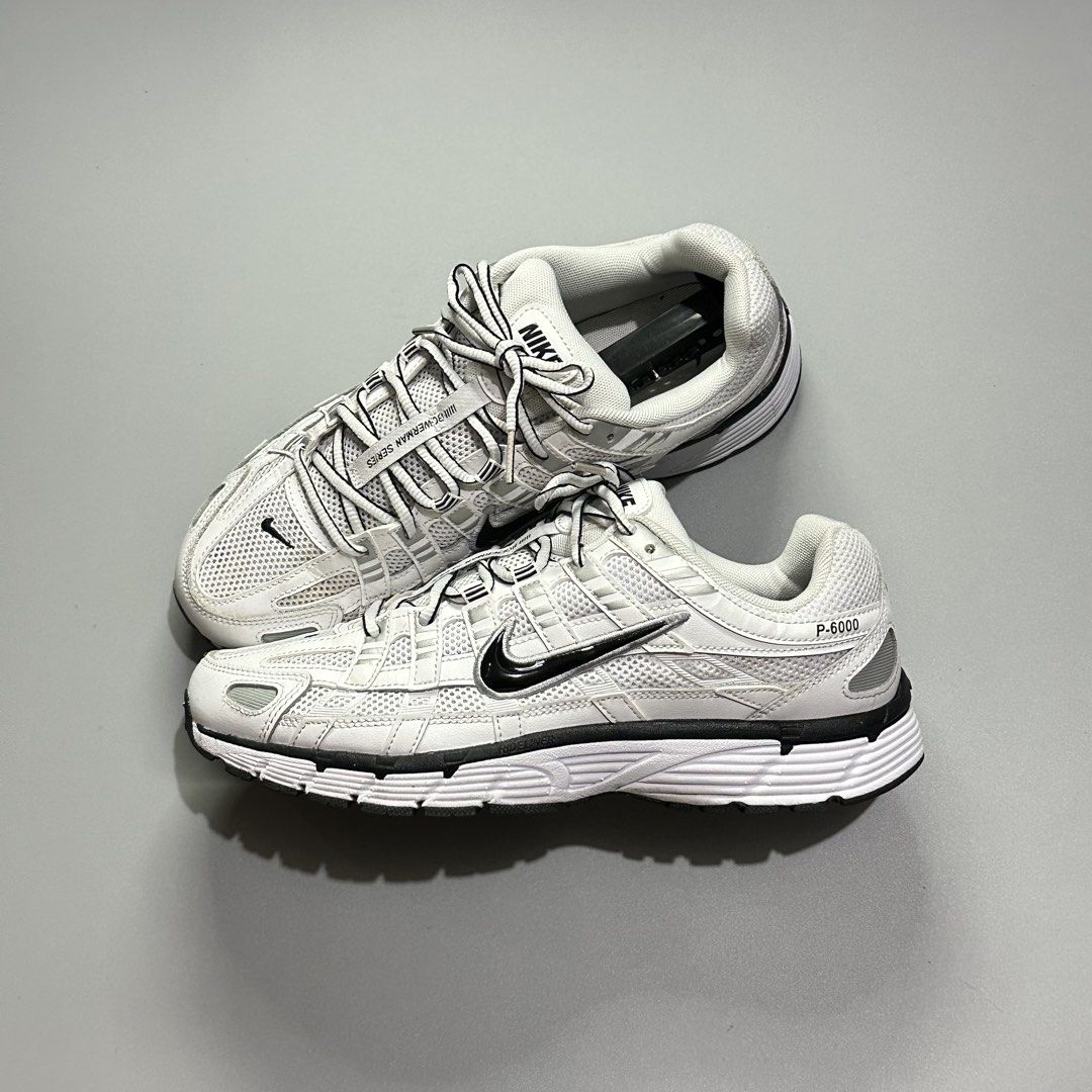 NIKE P6000 “White metallic silver black” (Category: Sneakers) located in Baguio. Submitted by macshop_items (Listing ID 1467096504, Image 1). Description: NIKE P6000 “White metallic silver black” - Size 8us(26cm) - Excellent condition ₱ 2,880 + sf .