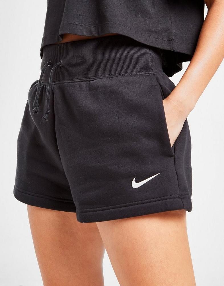 Nike phoenix fleece short xs - small (Category: Shorts) located in San Pablo. Submitted by allyourbrandedneeds (Listing ID 1467040437, Image 2). Description: - Authentic black Nike fleece shorts - Thick ribbed waistband with adjustable drawstring for a secure fit - Convenient deep side pockets on both sides - Classic white embroidered Nike swoosh on the left leg - Standard fit, ideal for casual wear, workouts, or lounging at home.
