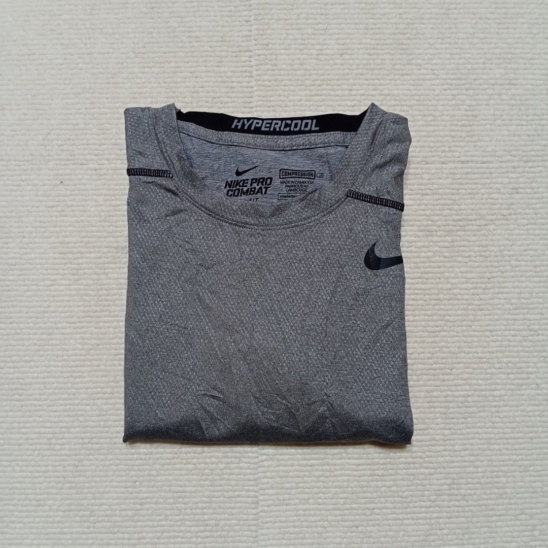 NIKE PRO COMBAT COMPRESSION SHIRT - Size Large (Category: Tshirts & Polo Shirts ) located in Irosin. Submitted by jamilflor (Listing ID 1467136451, Image 2). Description: NIKE PRO COMBAT COMPRESSION SHIRT no major issue As new Size Large on tag Excellent condition 20-21W x 29L measurements -.