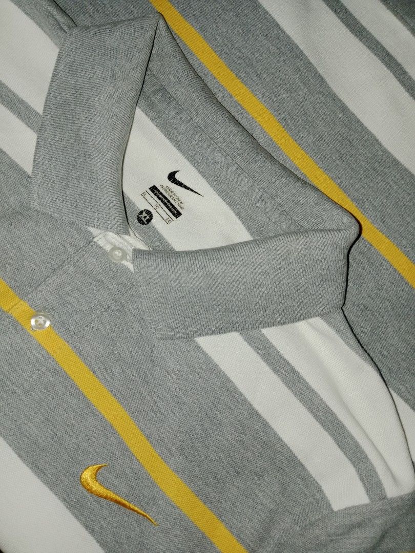 Nike Stripe Polo Shirt (Category: Tshirts & Polo Shirts ) located in Taguig. Submitted by brent_de_belen (Listing ID 1467072125, Image 2). Description: Size XL on Tag Length: 26.5 Width: 19.5 Excellent condition, no issue..