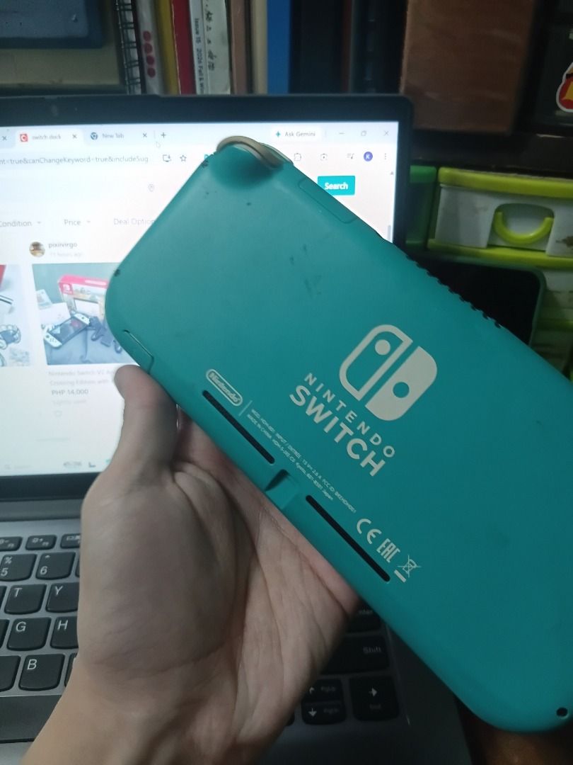 Nintendo Switch Lite (Category: Nintendo) located in Bacoor. Submitted by elleken2 (Listing ID 1467162290, Image 3). Description: SOLD AS-IS See photos for cosmetics Powers on LCD is bad Otherwise I don't know AS-IS, FOR PARTS OR REPAIR Unit only 1,200 GCASH/BPI Lalamove shipping.