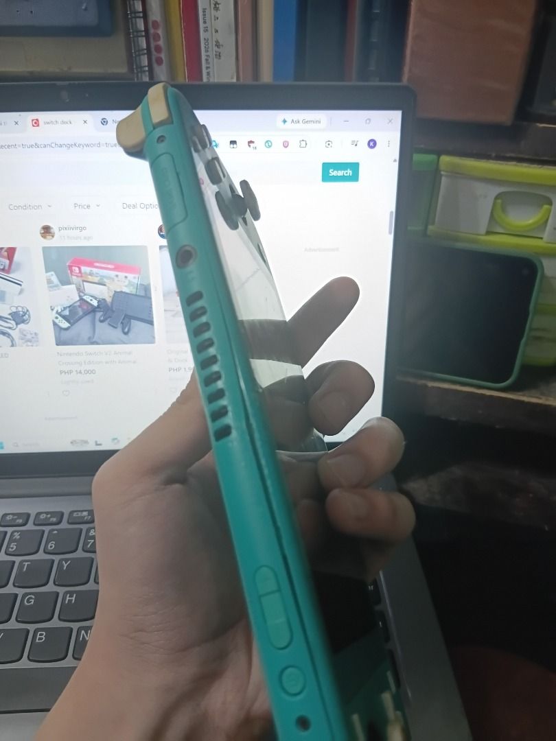 Nintendo Switch Lite (Category: Nintendo) located in Bacoor. Submitted by elleken2 (Listing ID 1467162290, Image 2). Description: SOLD AS-IS See photos for cosmetics Powers on LCD is bad Otherwise I don't know AS-IS, FOR PARTS OR REPAIR Unit only 1,200 GCASH/BPI Lalamove shipping.