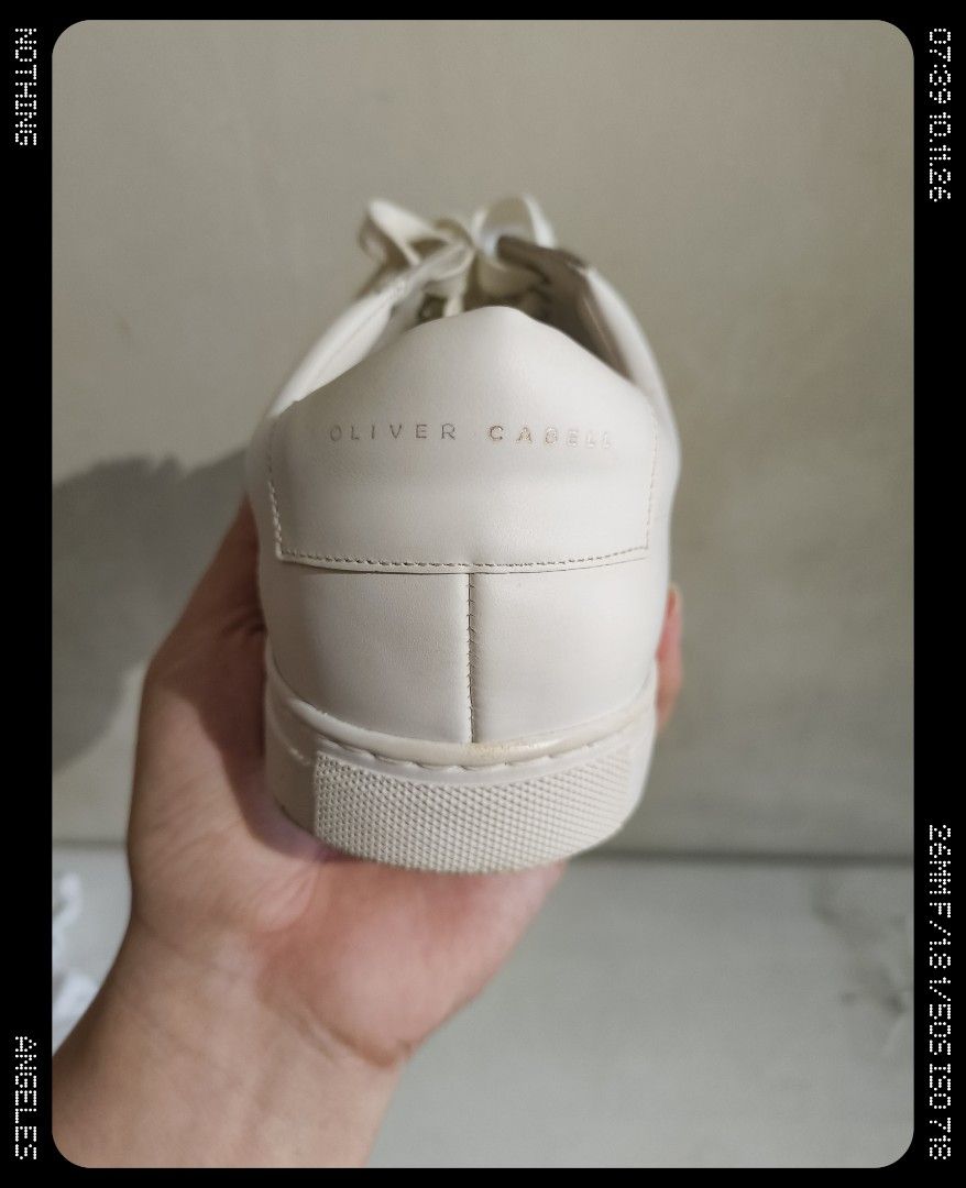 Oliver Cabell (Category: Casual Shoes) located in Angeles City. Submitted by poweredbyrice (Listing ID 1467167699, Image 1). Description: Oliver Cabell white leather shoes size 43 or 9.5 angeles location decluttering jnt delivery gcash mop.