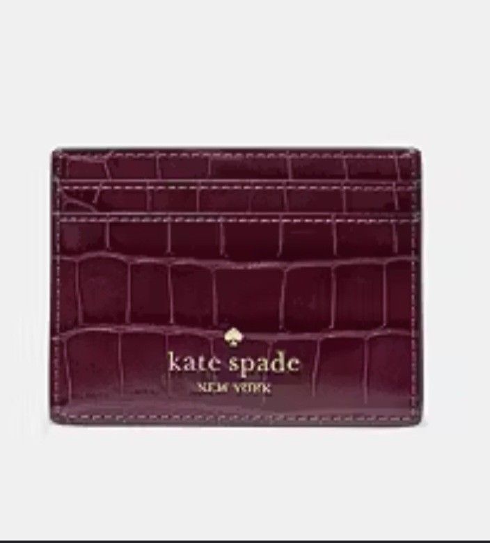 Original Kate Spade Croc Embossed Card Holder (Category: Wallets & Card holders) located in Cavite. Submitted by chaellebrandsluxe (Listing ID 1466994416, Image 1). Description: selling low, no inclusion will update actual photos once on hand.