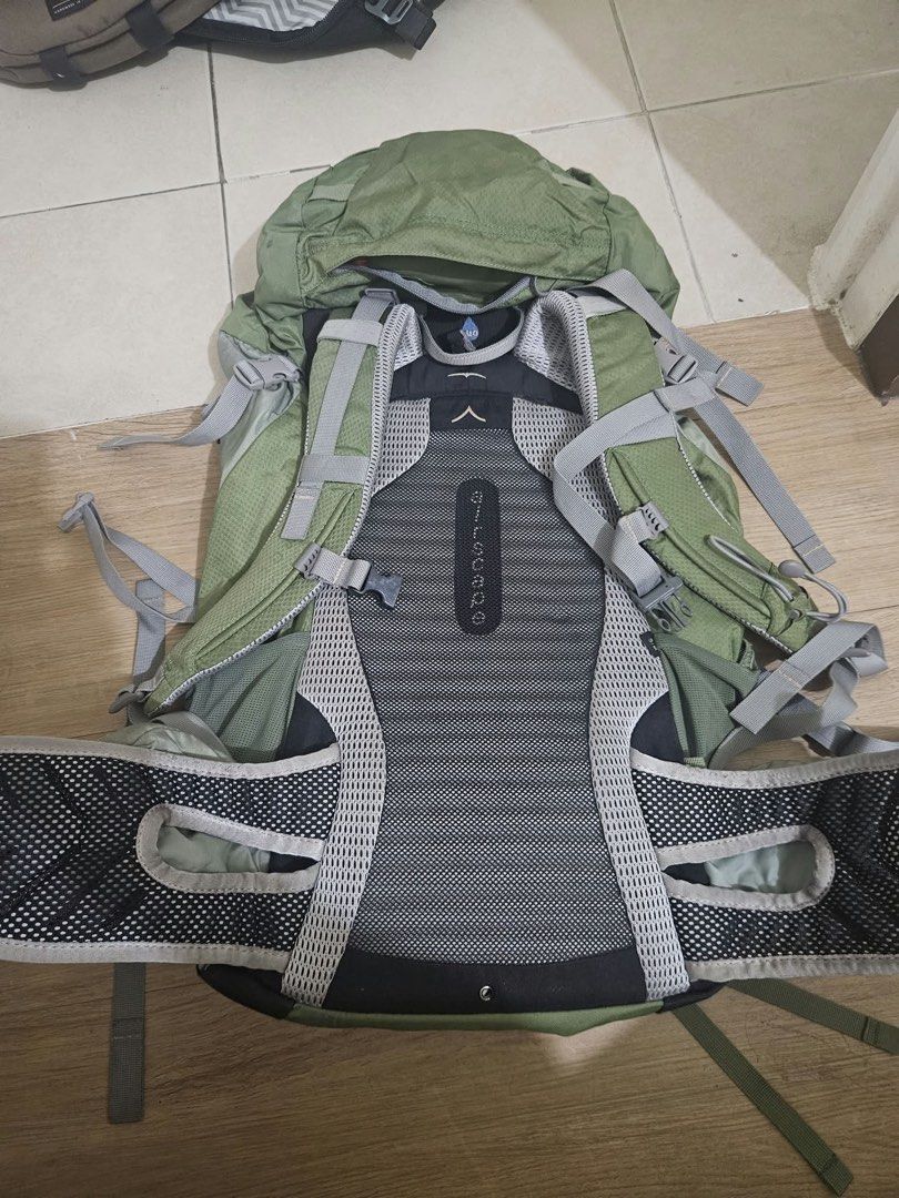 Osprey Kestrel 38 Hiking Backpack Green (Category: Backpacks) located in Taguig. Submitted by joyvillanueva (Listing ID 1466972042, Image 2). Description: - Brand: Osprey Kestrel 38 Hiking Backpack - Color: Olive Green - Comfort: Padded mesh back panel, adjustable shoulder straps, and supportive hip belt with pockets - Storage: Multiple exterior compartments, bungee attachment points, and secure drawstring top closure under a lid - Ideal for: Day