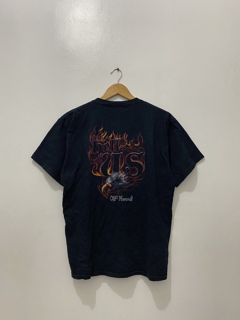 OUR BITE IS DEADLY OIF Kuwait HARLEY DAVIDSON VIBES (Category: Tshirts & Polo Shirts ) located in Naga. Submitted by jamesserra69599 (Listing ID 1467080418, Image 2). Description: LARGE ON TAG 21x26.5 COLOR RATE: 9.2/10 VERYGOOD CONDITION ISSUE: 1 PINHOLE, HAIRLINES.