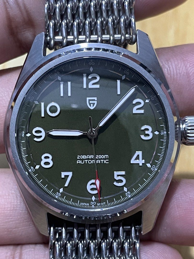 Pagani Design PD-1717 (Category: Men's Watches) located in Taguig. Submitted by tester1x (Listing ID 1467072247, Image 3). Description: Pagani Design Japan Mov’t Automatic PD-1717 Dark Green Dial Sapphire Crystal All Stainless Steel 38mm Replacement Stainless Steel Bracelet 7 inch wrist plus size .