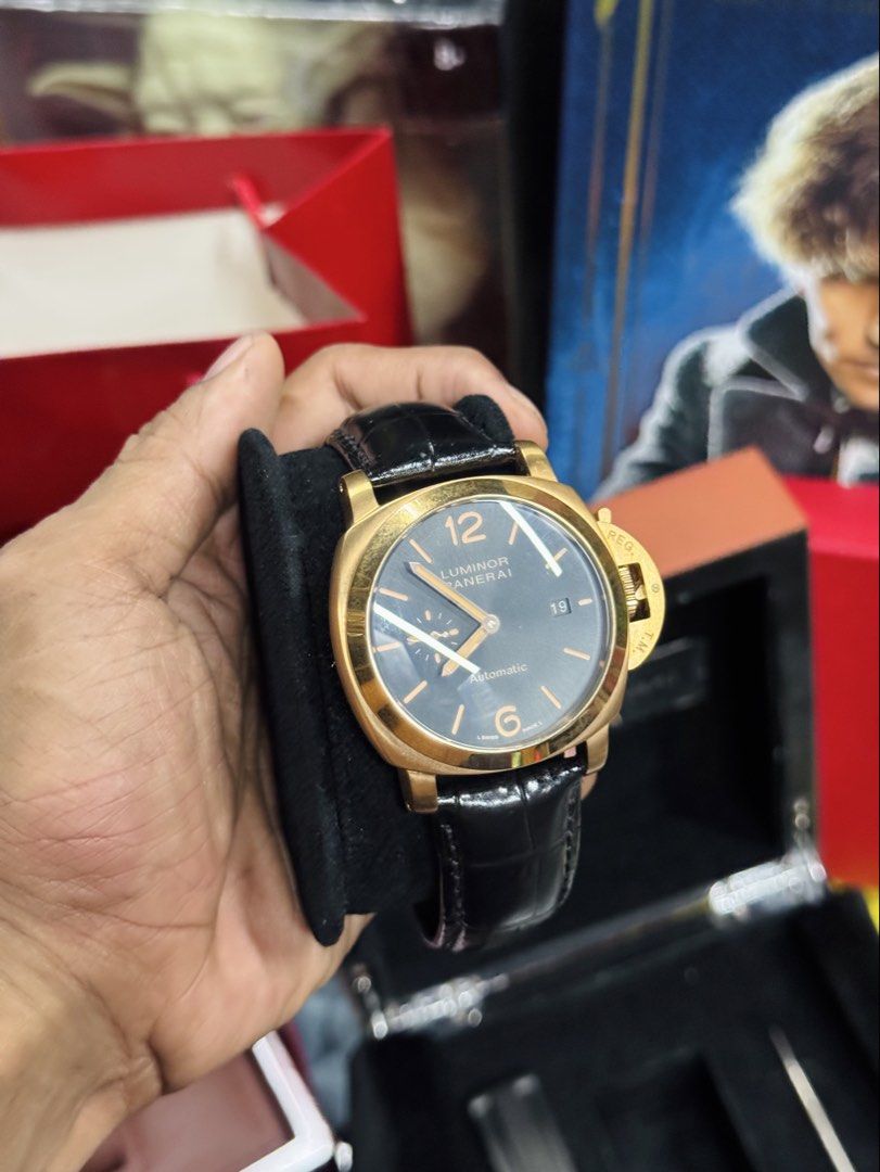 Panerai Luminor Watch (Category: Luxury Watches) located in Paranaque City. Submitted by icko007 (Listing ID 1467073841, Image 3). Description: Panerai Luminor Marina Stainless Steel Leather Strap With extra Rubber strap ✔️ Top tier Watch ✔️ Complete inclusion Box / Cards / Manual✔️ Fully automatic ✔️ Price ₱7500 Only (Good As new Condition) For Pickup Only! Mag basa baka d mo pa mabasa. Location Paranaque Pwede mo lalamove if Ayaw ipikcup Paymen