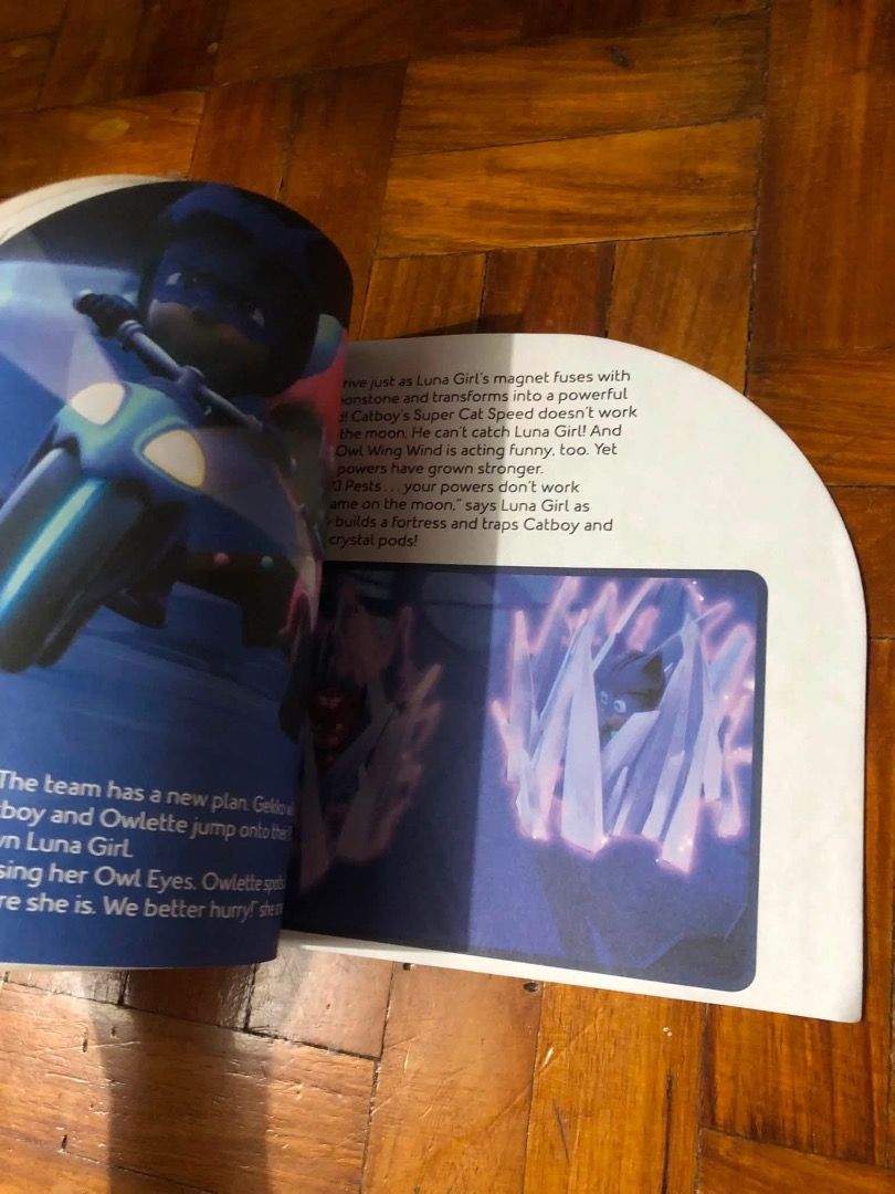 [PB] PJ Masks: Super Moon Adventure (Category: Children's Books) located in San Juan City. Submitted by ttanmien (Listing ID 1467067366, Image 3). Description: ⚜️✨⚜️✨⚜️✨⚜️✨⚜️✨⚜️ 💁🏻‍♀️SELLING PRICE: ₱50 Original Price: ₱199 💁🏻‍♀️Book Genre: Fiction, Children's fiction, Children's Picture Book, Children's Adventure, Superhero, Fantasy, Media tie in 💁🏻‍♀️Book insight: The PJ Masks travel to the moon after Luna Girl steals the harvest moon crys