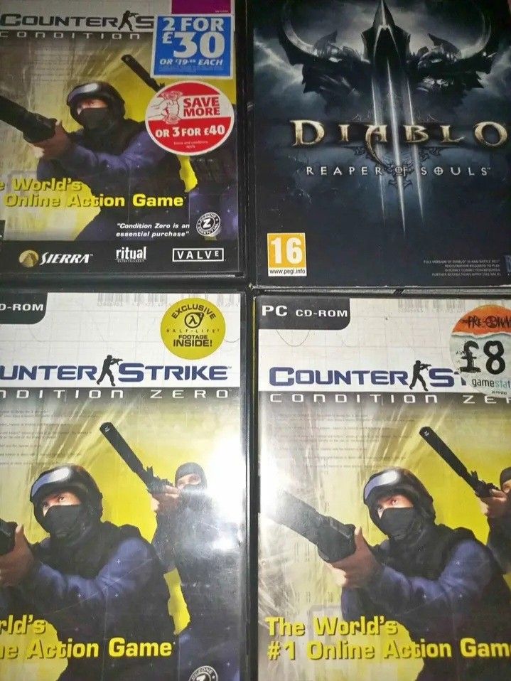 PC CD COUNTER-STRIKE CONDITION ZERO CS CZ / DIABLO pc gaming first person shooter fps (Category: Others) located in Makati City. Submitted by KaTiToYs (Listing ID 1467115607, Image 1). Description: counter-strike condition zero - 1.5k 2 discs very good condition 2 pcs left diablo - 2k meet ups: Makati / BGC / Ortigas... Metro Manila / nearby provinces buyers - pick up via: lalamove / grab... Provincial buyers - ship via: lbc / jrs / jnt... MOP: G