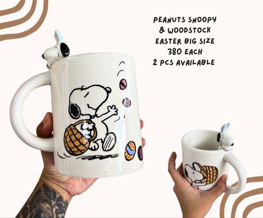 Peanuts Snoopy & Woodstock Easter Big Mug (Category: Coffee & Tea Tableware) located in Pasig City. Submitted by homeyvibesph (Listing ID 1467142838, Image 1). Description: Last 1.