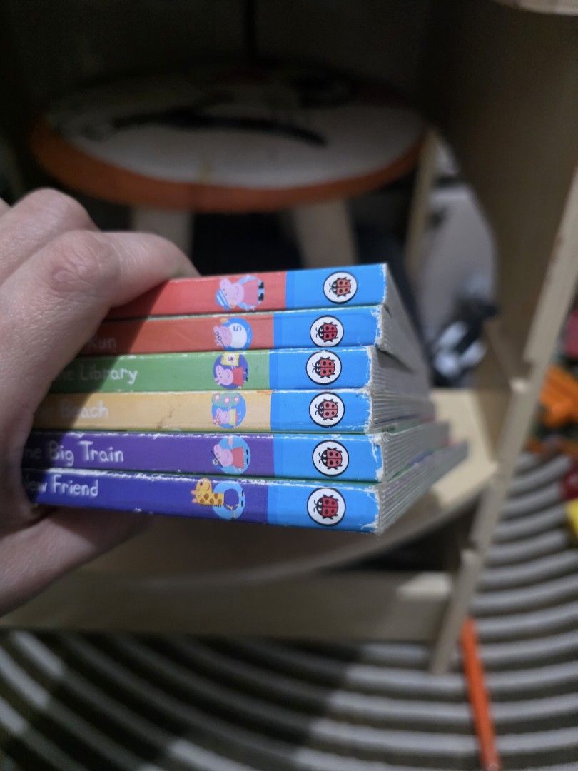 Peppa Pig Children's Board Books Set Bundle (Category: Children's Books) located in Mandaluyong City. Submitted by kendykeyn (Listing ID 1466995535, Image 3). Description: Take all 6 Peppa Pig board books for Php500.00 Hindi pwede sa maselan as signs of usage are noticeable, WARANG SIRA, WALANG PUNIT, but noticeable signs of usage.