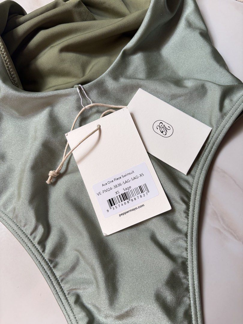Peppermayo One Piece Swimsuit - Sage (Category: Bikinis & Swimsuits) located in Makati City. Submitted by lmrzlt (Listing ID 1466989479, Image 2). Description: Original Price: P3,600.00 Rfs: decluttering!!!.