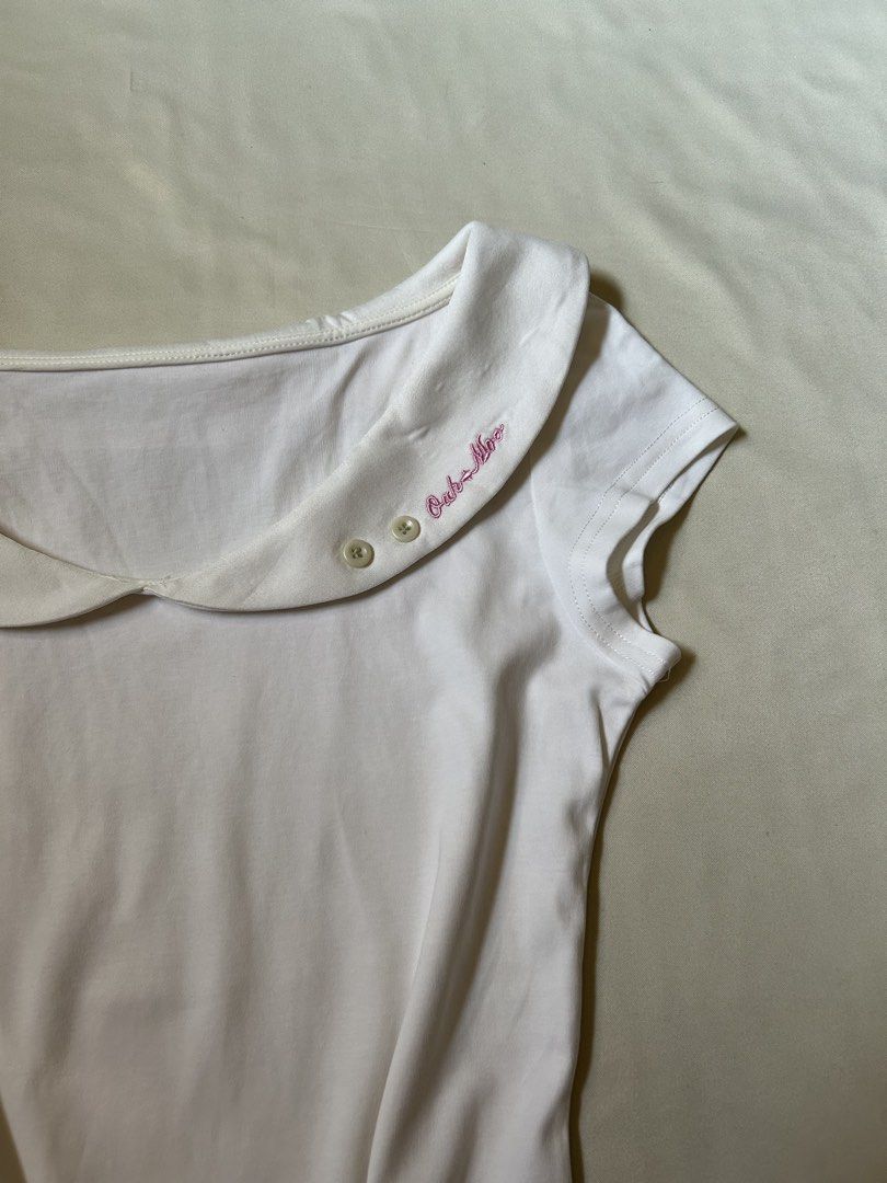 peterpan collar baby tee (Category: Blouses) located in Pagadian. Submitted by yowna_declutters (Listing ID 1467131004, Image 2). Description: dm for more details —loc: pagadian city, mindanao .