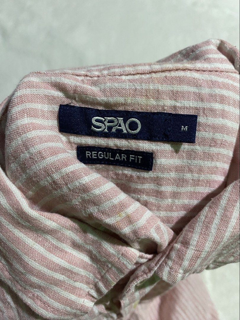 pink and white striped cotton button-down shirt (Category: Longsleeves) located in Balanga. Submitted by cheolchansol (Listing ID 1467118277, Image 2). Description: mop: gcash mod: direct jnt m.