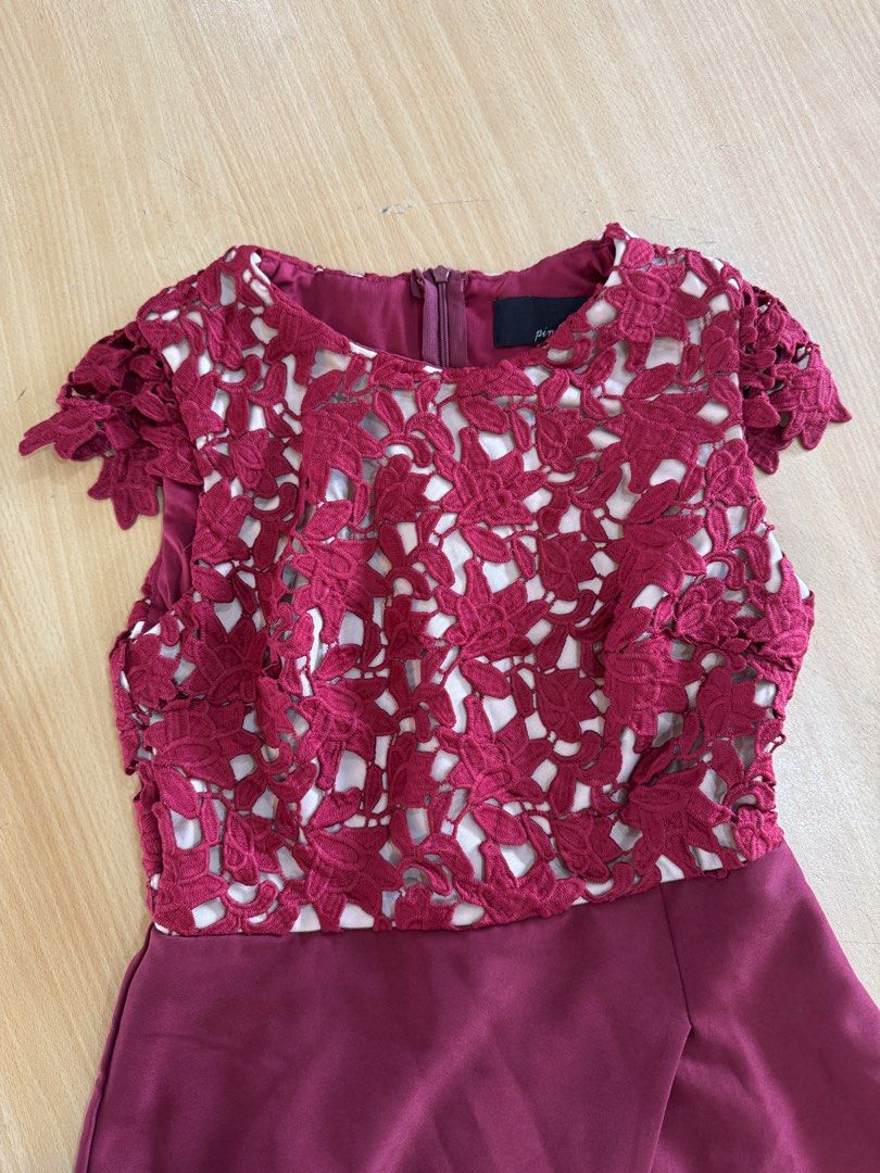 Pink Manila Burgundy Lace Romper (Category: Rompers) located in San Juan City. Submitted by urgirlcreates (Listing ID 1467090704, Image 3). Description: .