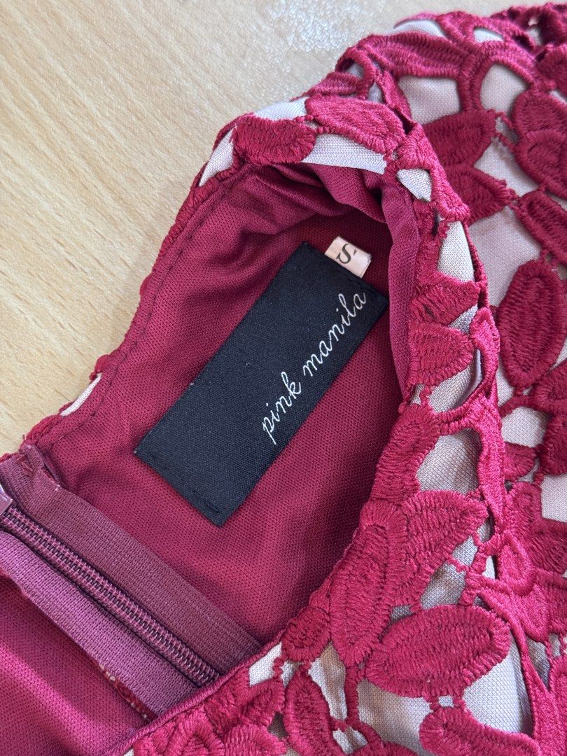 Pink Manila Burgundy Lace Romper (Category: Rompers) located in San Juan City. Submitted by urgirlcreates (Listing ID 1467090704, Image 2). Description: .