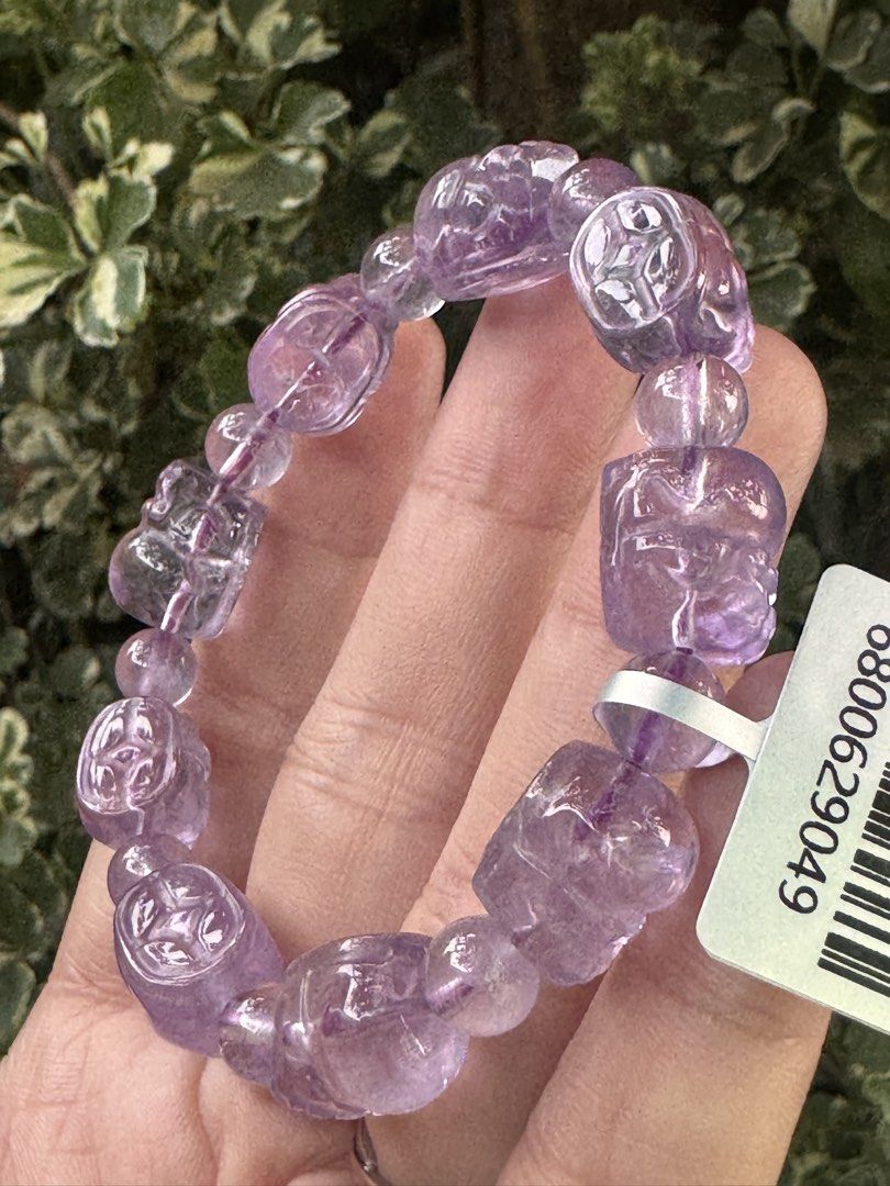 PIXUE AMETHYST 🍏 M7_AM011 (Category: Precious Stones) located in Bulacan. Submitted by selling_low_by_bella_ben (Listing ID 1466993115, Image 3). Description: PIXUE AMETHYST 🍏 M7_AM011 ✅ With Certificate 🏷️ 1360 10+ mm pixue 7+ mm round bead 15 cm wrist.