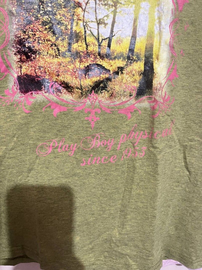 playboy vintage physical graphic shirt (Category: Shirts) located in Bayombong. Submitted by dollwishcart (Listing ID 1467117635, Image 3). Description: size: xs-s issue: bit of cracks in the print loc: luzon (nueva vizcaya).