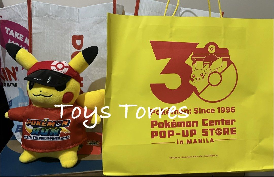 POKEMON RUN 30 PIKACHU PLUSH (Limited Edition) (Category: Plushies & Soft Toys) located in Manila. Submitted by toystorres07 (Listing ID 1467024803, Image 3). Description: Brand New Store price of P1,430 + P200 Pasabuy Fee each Exclusive only in Pokemon Center Philippines .
