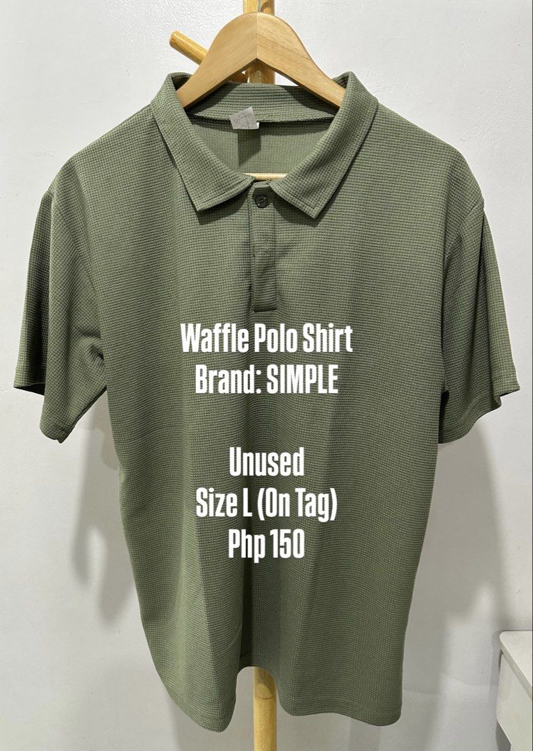 Polo Collection (Category: Tshirts & Polo Shirts ) located in Manila. Submitted by nitzyyyy (Listing ID 1467132735, Image 1). Description: - Size: M-L - Fit: Regular fit with button placket and chest pocket - Condition: Preloved, clean, and ready to wear - Style: Comfortable fabric, perfect for casual outfits - TAKE ALL FOR PHP800.00 only.