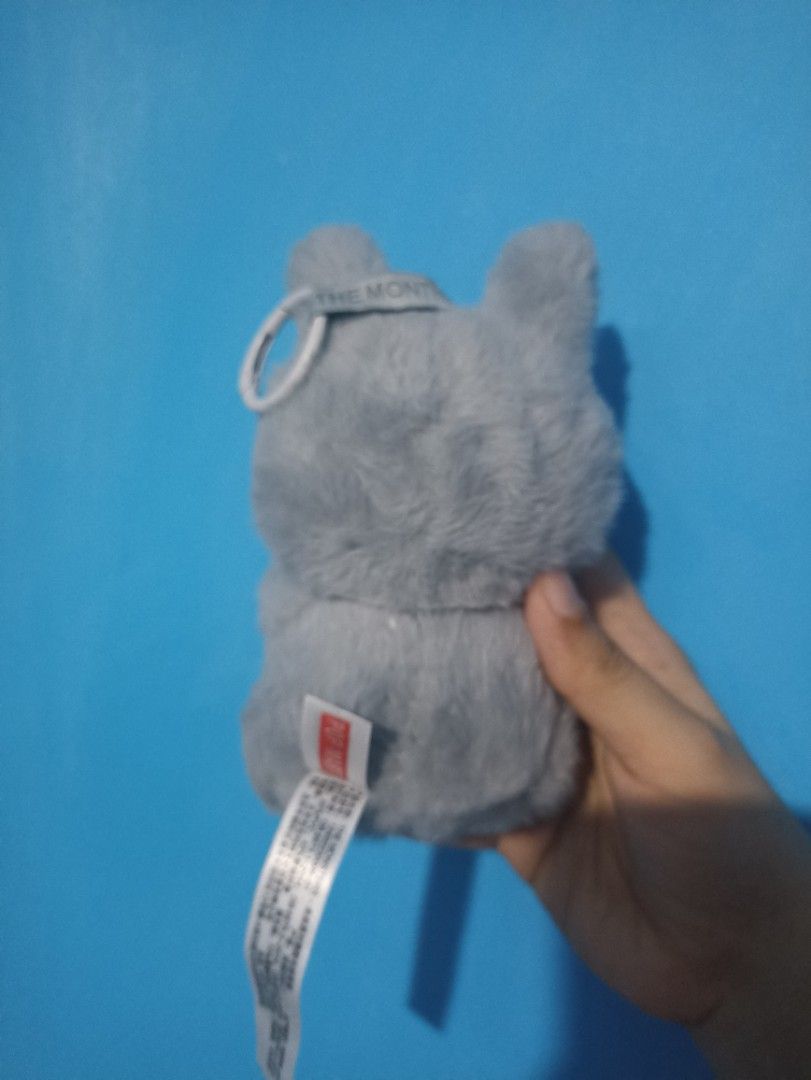 Pop Mart The Monsters Labubu Plush Pendant Grey (Category: Plushies & Soft Toys) located in Manila. Submitted by hobbymo_koleksyon.ph (Listing ID 1467084061, Image 2). Description: - Item: Pop Mart Labubu Plush Pendant - Color: Grey fuzzy body - Features: Signature plastic face, pointy ears, and visible little teeth - Extras: Includes top keyring for easy attachment and original product tags - Condition: Brand new and super soft texture, ready to