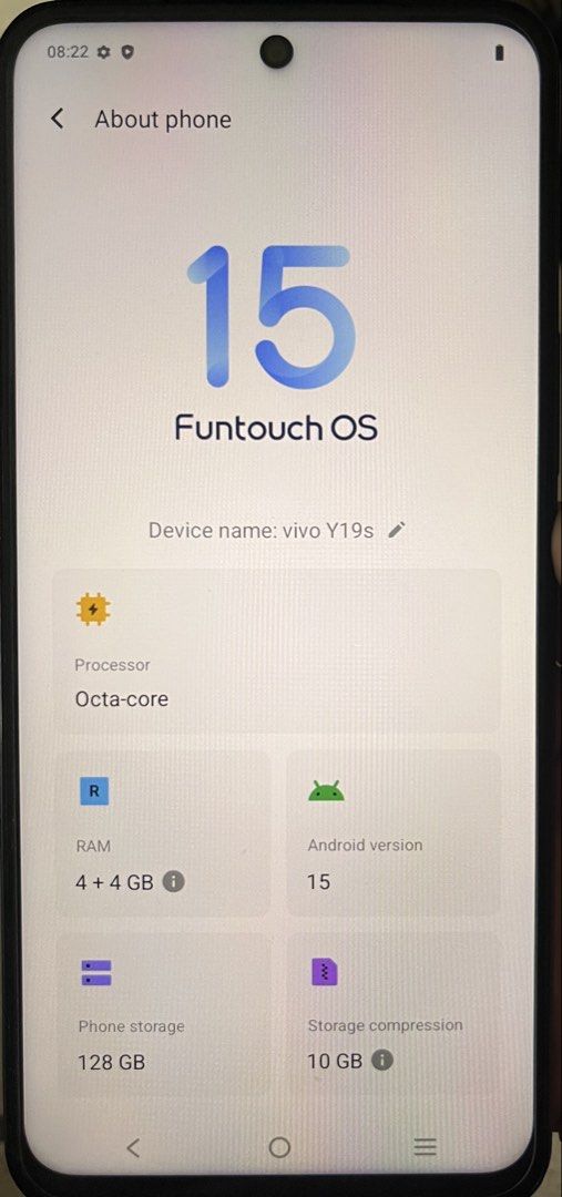 Pre-Loved Vivo Y19s (Category: Vivo) located in Manila. Submitted by schanschan (Listing ID 1467012072, Image 3). Description: 2nd Hand / Phone only / For spare parts Issues: Mild Lag & Mild-Moderate Battery Drain Screen Protector Included 📍 From Malabon area 📦 SF to be shouldered by buyer ✅ GCash payments only.