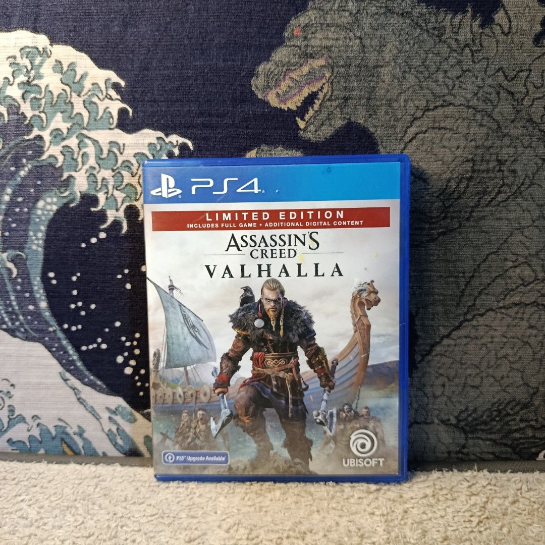 Ps4 Assassin's Creed Valhalla (Category: PlayStation) located in Caloocan City. Submitted by starkstark (Listing ID 1467086871, Image 1). Description: (READ DESCRIPTION) SALE OR TRADE SALE or TRADE Make an offer po rfs: want new games Price Posted po Montalban location pwede shipping sagot ni buyer shipping fee buyer will handle the shipping kung gusto nyo cash on delivery sa lalamove kau magbook can provide pictures and videos upon request if su
