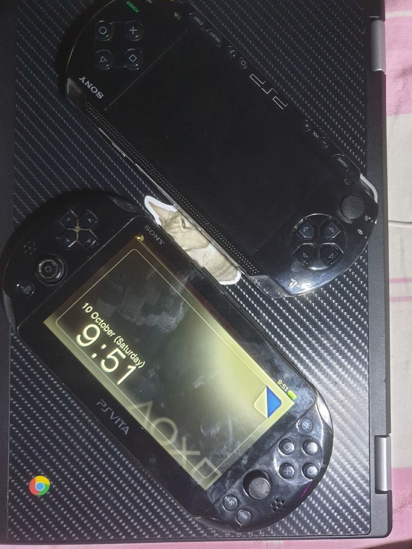 Psvita & PSP RUSH (Category: PlayStation) located in Caloocan City. Submitted by dyerusa420 (Listing ID 1466980771, Image 2). Description: What you see us what you get. PSVITA working,no charger,w/memory,dents & scratches PSP blouted battery, no charger, w/memory card, and pouch 2,099 for TWO (2) units..