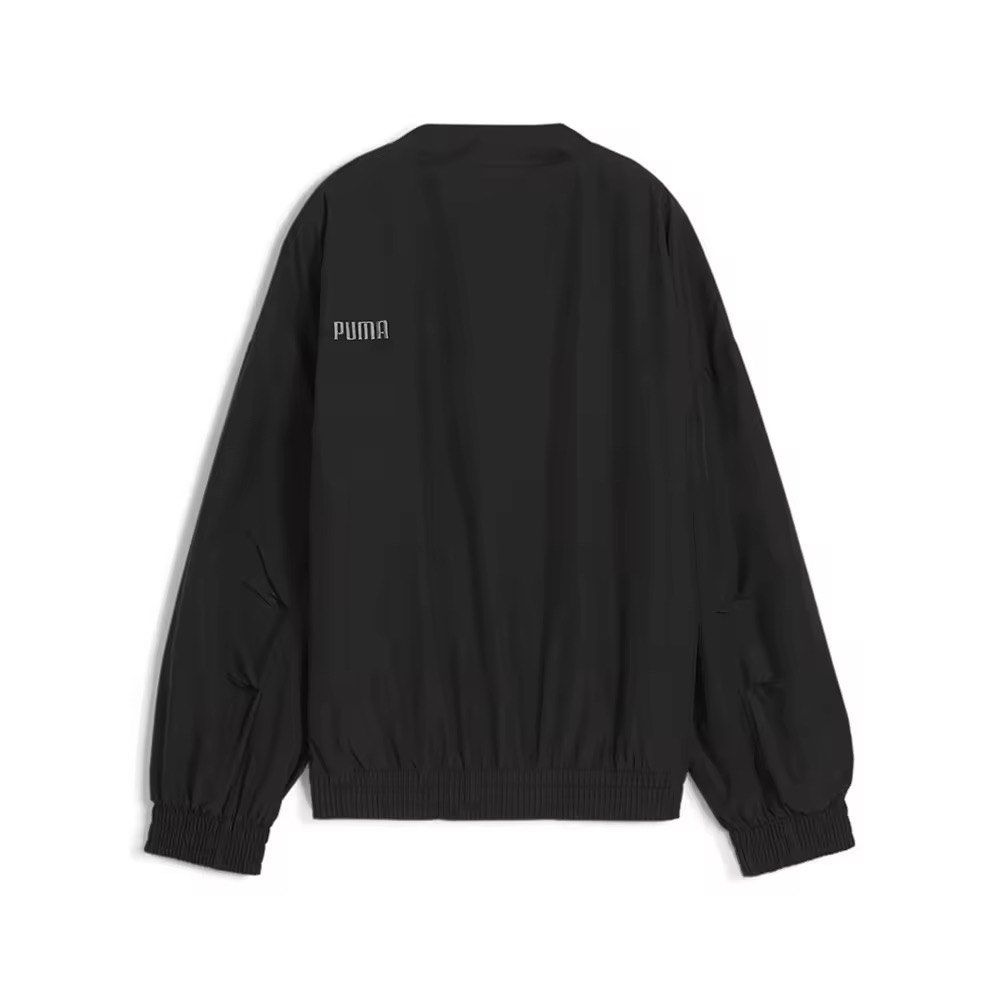 Puma Black Oversized Bomber Jacket (Category: Coats, Jackets and Outerwear) located in Magalang. Submitted by lalalavieenrose (Listing ID 1467091595, Image 2). Description: - Brand: Puma - Color: Black - Style: Oversized bomber jacket with zip-up front, ribbed cuffs, and hem - Branding: Subtle Puma logo on chest and back - Material: Made with recycled materials (Forever Better initiative) - Condition: Brand new, still sealed in original plastic p