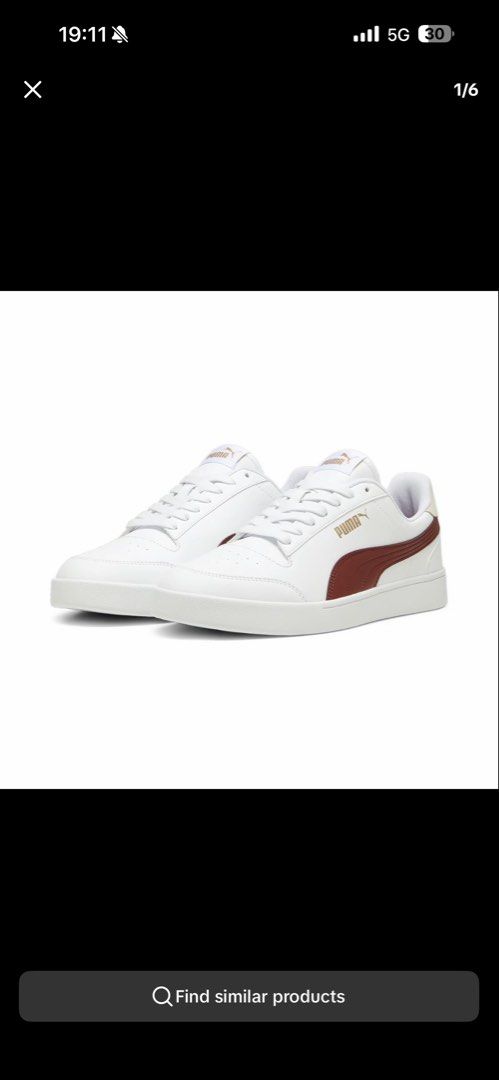 PUMA Shuffle (White/Crimson) (Category: Casual Shoes) located in Manila. Submitted by blueeeee08 (Listing ID 1467115561, Image 1). Description: • Condition: 9.9/10. Worn strictly once (today only — 10/10 ; 4 hrs only) Practically brand new. • Inclusions: Comes with the Original PUMA Box and tissue wrapper. • Source: 100% Authentic. Bought directly from the Official PUMA TikTok Shop • RFS (Reason for Selling): Wrong Size (sobrang sakto sa paa, mas