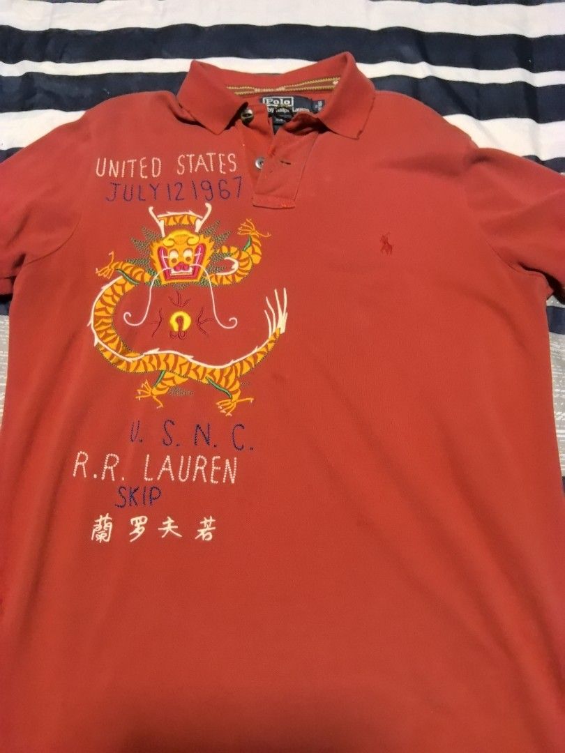 Ralph Lauren (Category: Tshirts & Polo Shirts ) located in Manila. Submitted by snooks1938 (Listing ID 1467166338, Image 2). Description: For Sale.. Vintage POLO RALPH LAUREN SHIRT RED huge EMBROIDERED DRAGON US SIZE MEDIUM CUSTOM FIT. THIS IS VERY RARE AND HARD TO FIND.. 100% AUTHENTIC OR MONEY BACK GUARANTEED.. PM ME FOR ANY QUESTIONS GLORY BE TO GOD.