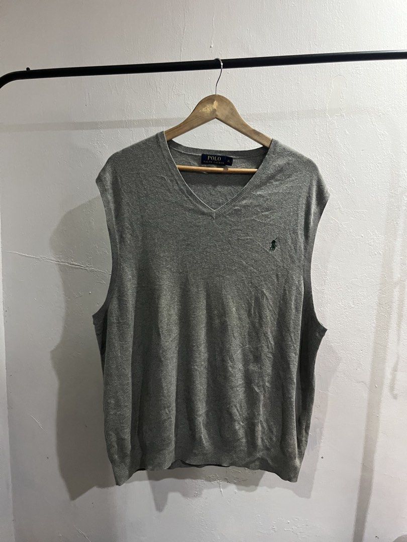Ralph Lauren Knitted Vest (Category: Luxury Apparel) located in Virac. Submitted by _thecave (Listing ID 1467103349, Image 1). Description: Ralph Lauren Knitted Vest Excellent 9.3/10 Color Rate No Issue Tagged Size: XL Width: 23 Length: 28 .