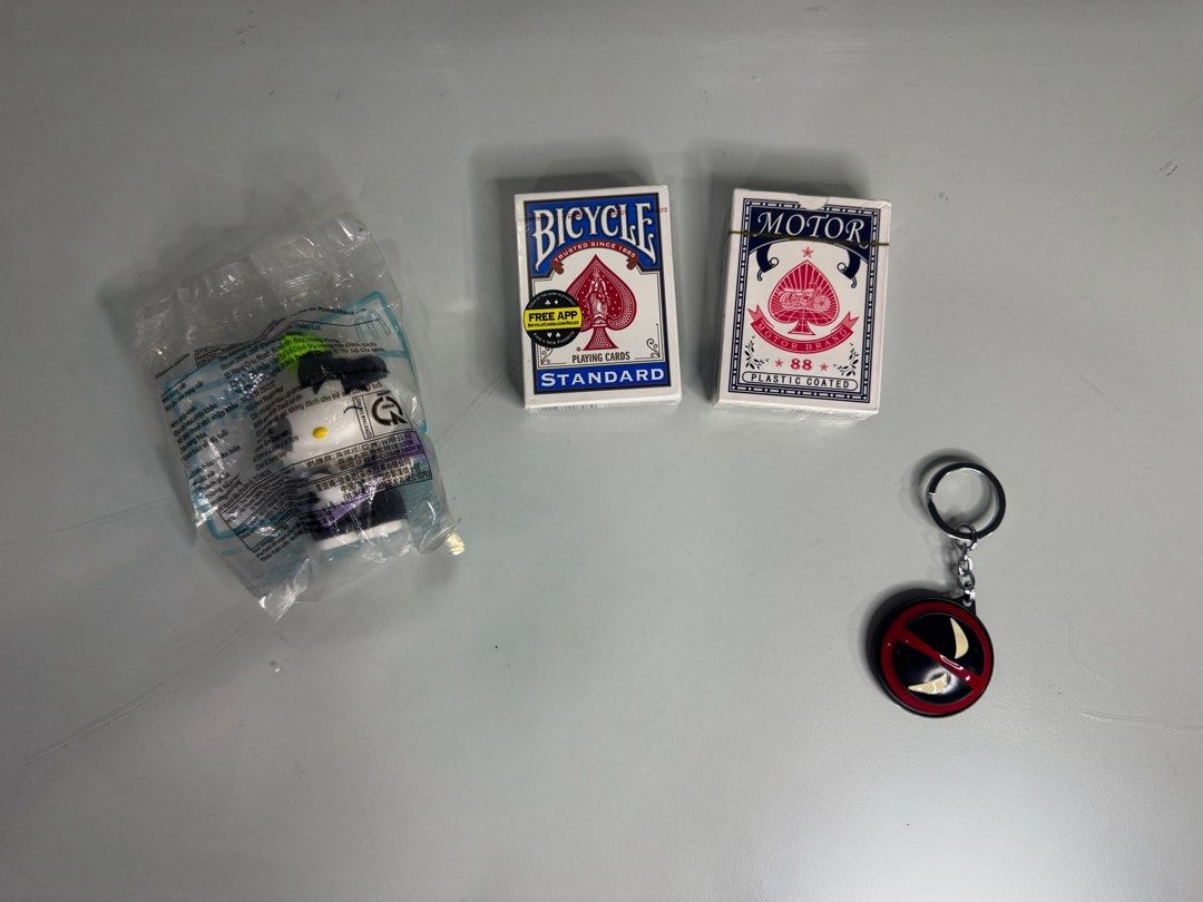 Random Items (Kuromi , Deadpool , Potato Corner , Bicycle Card) (Category: Shirts) located in Quezon City. Submitted by garagetoyz01 (Listing ID 1401651590, Image 1). Description: Random Items ❗️ Take All - 800 Metro Manila 🛵 Delivery via Lalamove Delivery Fee Shouldered by Buyer Meet Up : Sm North Tower , Sm Grand Central & Ayala Cloverleaf (By Schedule) Mode of Payment : Gcash or Cash 🔵⚪️ PM for Details if Interested.