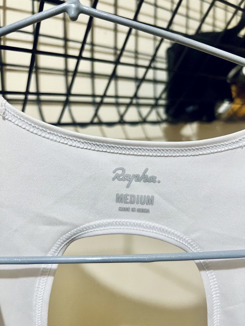 Rapha Core Bib Shorts Lonely Mountain Cycling Bib Shorts Medium (Category: Activewear) located in Taytay. Submitted by dezaaaa (Listing ID 1466983569, Image 3). Description: - Brand: Rapha cycling bib shorts - Color: Black and white - Size: Medium - Design: Special edition Lonely Mountain print inside - Features: Breathable mesh shoulder straps, leg gripper cuffs, and high-quality chamois pad - Condition: Clean fabric with clear print tags - Orig