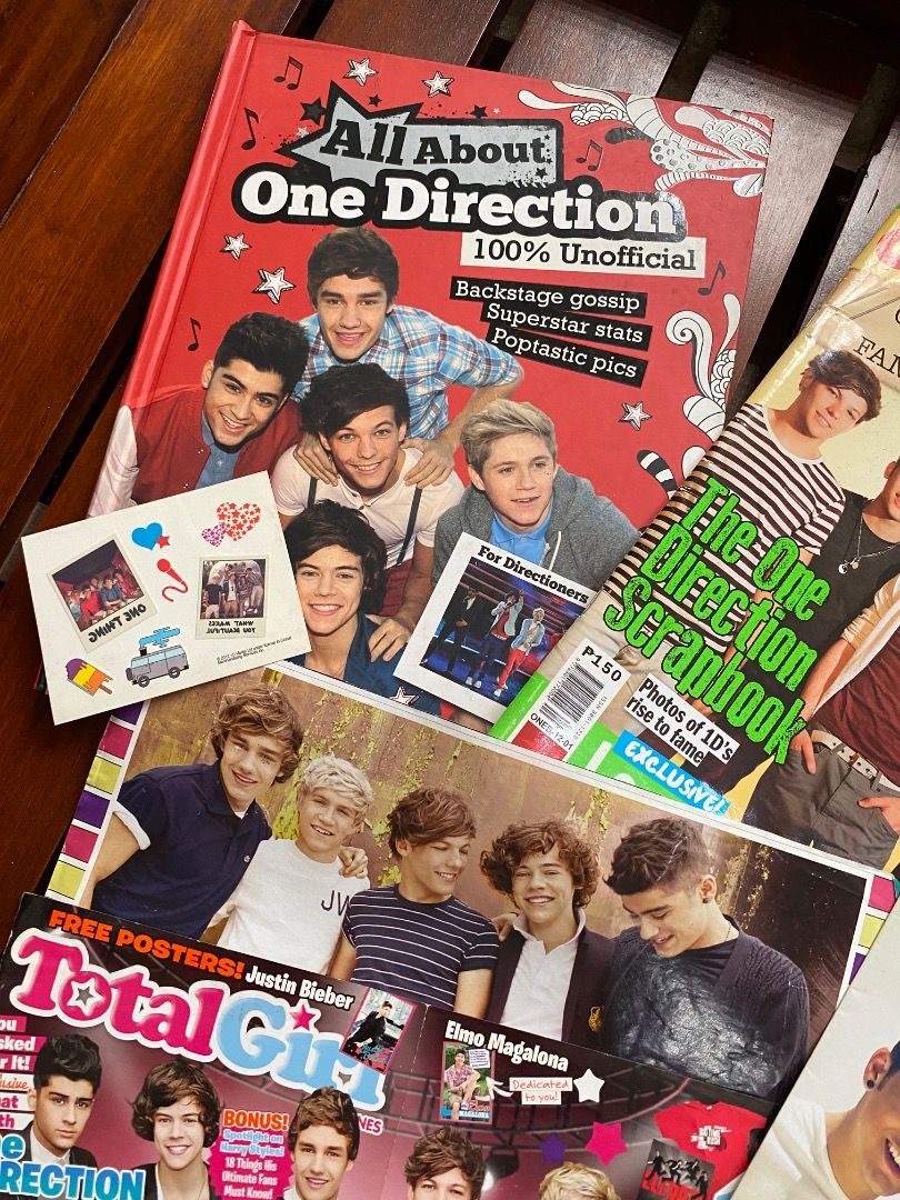 RARE One Direction Collectibles (Category: Western Merchandise) located in Pateros City. Submitted by strawberhyun (Listing ID 1467009503, Image 2). Description: - 1D fan merch bundle for true Directioners - Includes: All About One Direction book, The One Direction Scrapbook, Total Girl magazine, and fan mags - Freebie: Small tattoo - Great addition to any 1D collection - Mode of Payment: Maya and MariBank - Shipping via J&T Express .