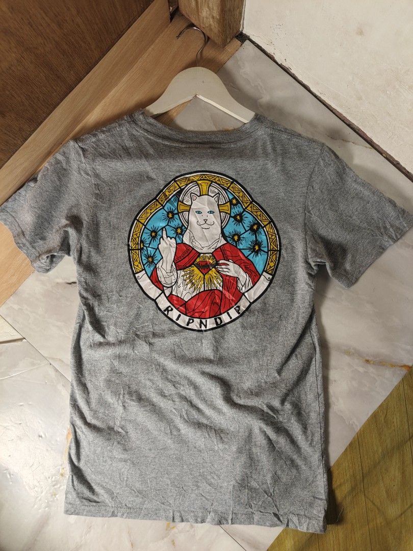 RipNDip Jesus Tee (Category: Formal Shirts) located in Nasipit. Submitted by zaynzdrip (Listing ID 1467068569, Image 3). Description: -Stained Glass Nermal Shirt By ripndip -Small on tag 17x25 -No cracks & Lints -Brandnew condition -Dm to purchase!.