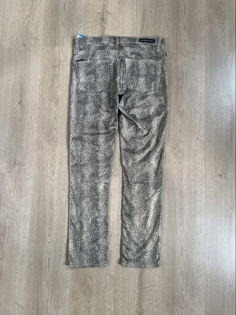 Rock & Republic snakeskin jeans (Category: Jeans) located in Angeles City. Submitted by mark.happenss (Listing ID 1467075632, Image 2). Description: Rock & Republic “Berlin” Metallic Snakeskin / Python Print Jeans Waist: 32-34 Length: 41 Thigh: 10 Hem: 7.5.