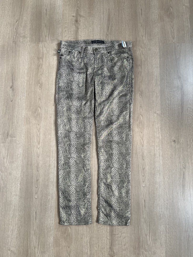 Rock & Republic snakeskin jeans (Category: Jeans) located in Angeles City. Submitted by mark.happenss (Listing ID 1467075632, Image 1). Description: Rock & Republic “Berlin” Metallic Snakeskin / Python Print Jeans Waist: 32-34 Length: 41 Thigh: 10 Hem: 7.5.