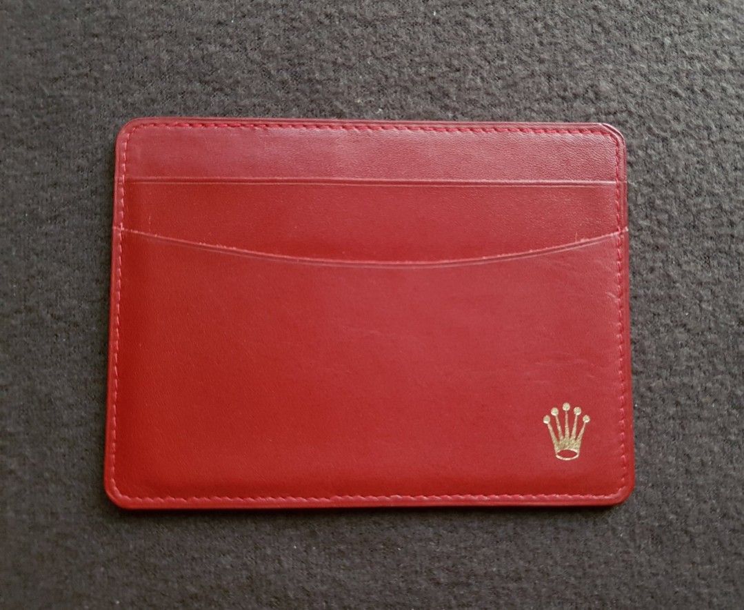 Rolex Leather Card & Document Holders (Category: Wallets & Card Holders) located in Manila. Submitted by trplxn (Listing ID 1467012393, Image 3). Description: - Rich red/burgundy with gold crown emblem - Classic green textured leather (2 pcs) - Dark brown with gold corner accents - Green ID-style holder with clear window - Classic teal & green leather card holders (3 pcs) - Red leather with gold corners (2 pcs) - Dark brown with gold trim - Vinta
