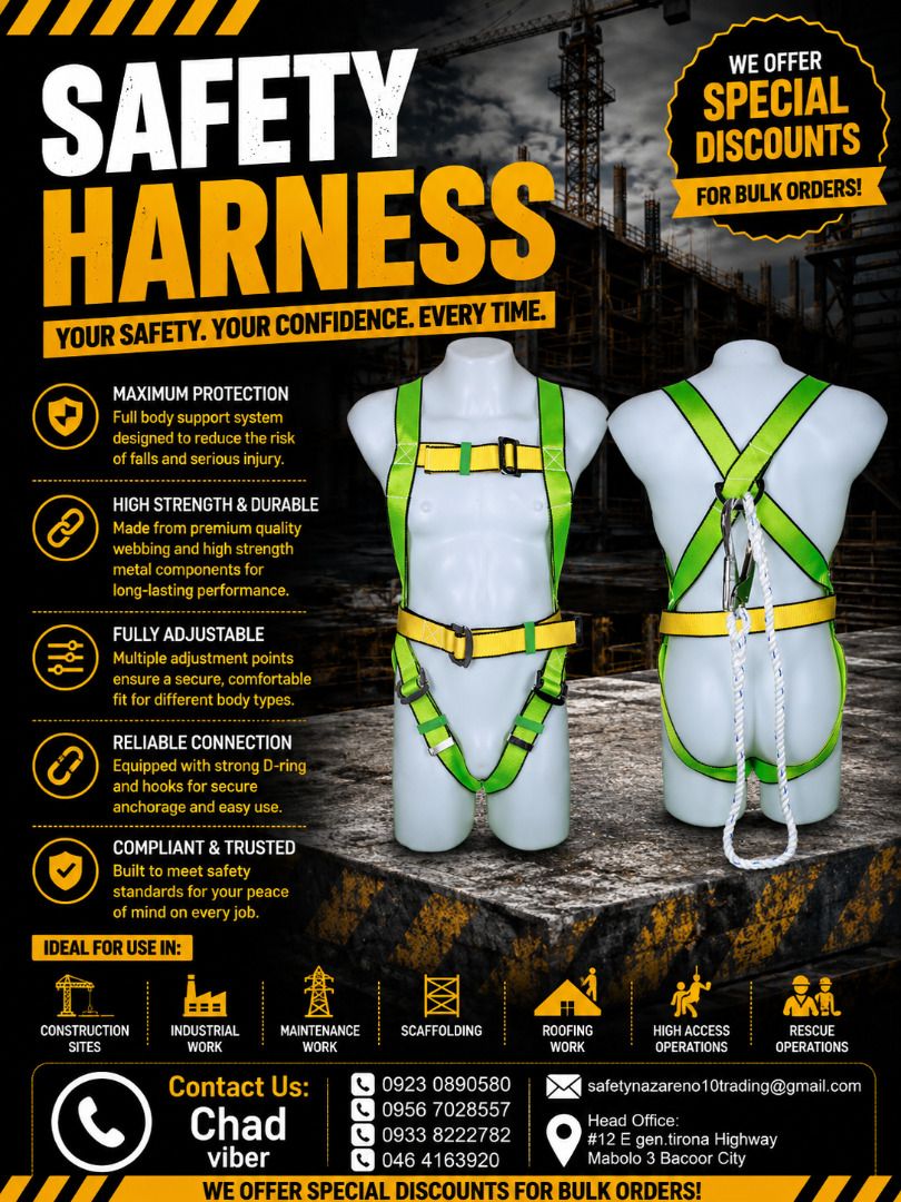 safety harness (Category: Industrial Equipment) located in Bacoor. Submitted by __CLaude__ (Listing ID 1466995634, Image 1). Description: .