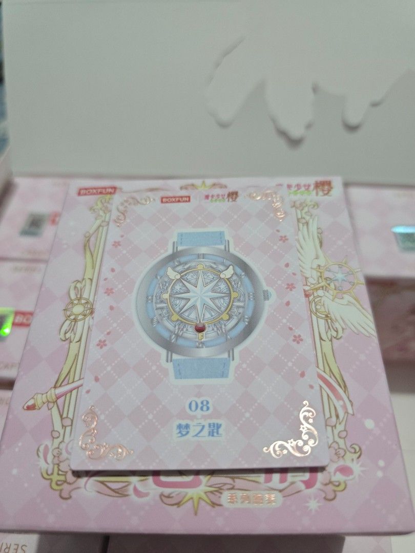Sakura Kinomoto 08 (Category: Raw Singles) located in Mandaluyong City. Submitted by tsukineko0613 (Listing ID 1467020755, Image 2). Description: - Official Cardcaptor Sakura merchandise by Boxfun - Card number: 08 (Dream Key design) - Features a cute pink checkered background with elegant gold foil corners - Condition: Pristine, carefully stored inside the box - Perfect addition to any magical girl or CCS collection!.