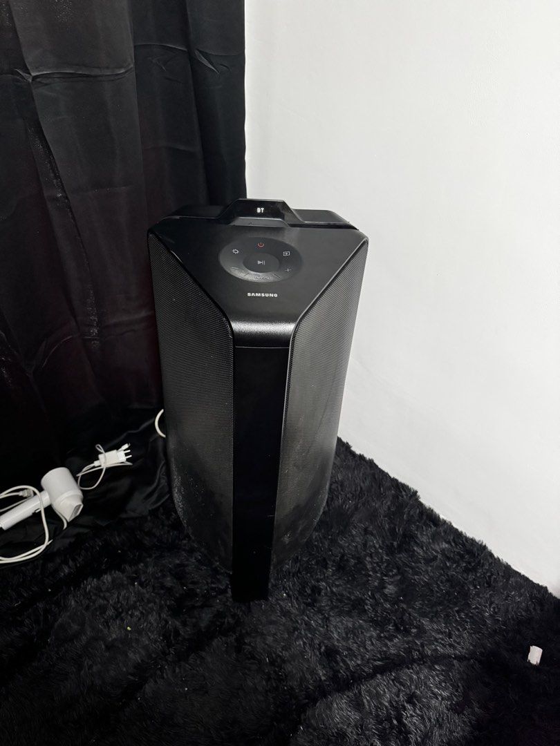 Samsung Tower Sound System Speaker (Category: Soundbars, Speakers & Amplifiers) located in Manila. Submitted by cosmicdogggg (Listing ID 1466988201, Image 1). Description: Selling my Samsung MX-T70 High Power Audio System. ✅ 100% working condition ✅ Powerful 1,500 Watts High Power Audio ✅ Massive Bi-Directional Sound – loud enough to fill large rooms and can easily be heard outside the house ✅ Built-in Bass Booster for deep, powerful bass ✅ Bluet