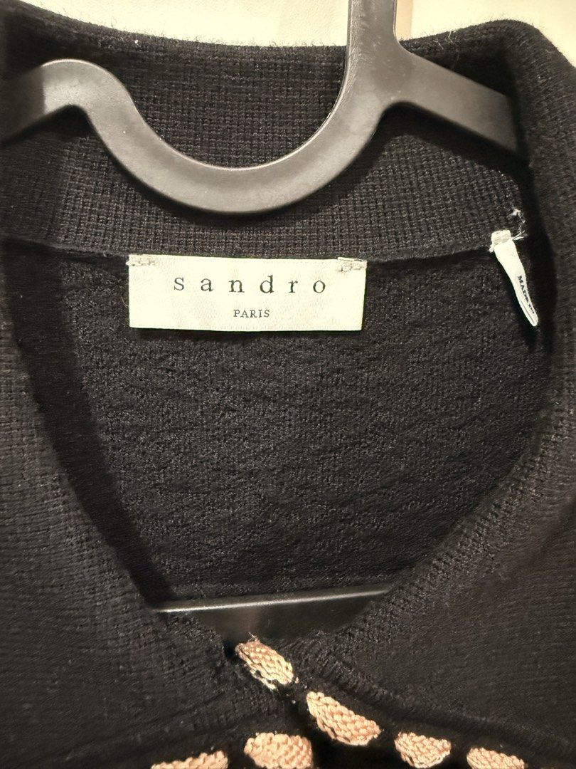 Sandro Stripe Embroidered Cropped Jacket/CARDIGAN- Black (Category: Coats, Jackets and Outerwear) located in Quezon City. Submitted by mine4now (Listing ID 1467126898, Image 2). Description: WHAT: Sandro Stripe Embroidered Cropped Jacket/cardigan - Black with pearl buttons ORIGIN : Bought from THE REALREAL online shop FOR about $170 in the US. SIZE: XS To S Condition: Unworn since purchased. Tag from the store still attached. RFS: DECLUTTERING Sh