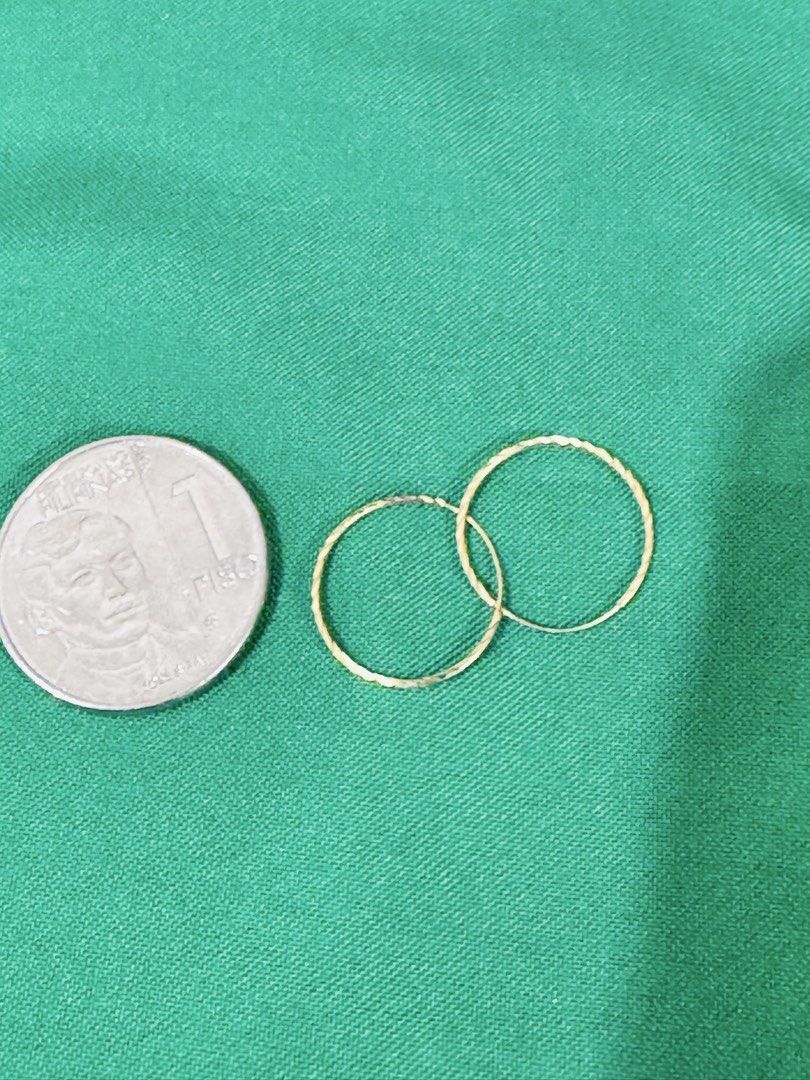 Saudi gold loop earring 18karat (Category: Earrings) located in Binan City. Submitted by maharlikasonlineshop (Listing ID 1467074306, Image 1). Description: Saudi Gold Loop Earring 18karat .