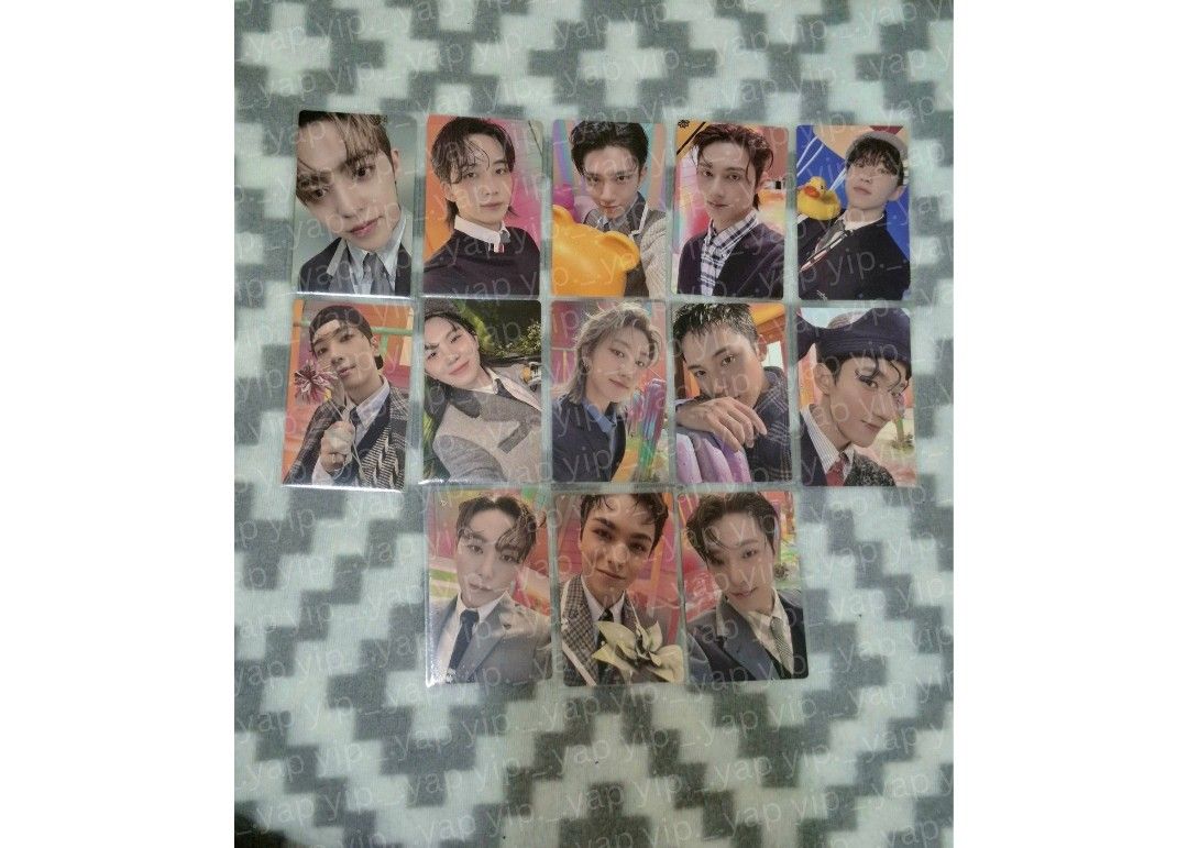 [SET] SEVENTEEN OT13 PC SETS (Category: K-Wave Merchandise) located in Cebu City. Submitted by yip._.yap (Listing ID 1467051796, Image 2). Description: - WTS LFB SEVENTEEN OT13 PC SETS - x impatient, x sensi - can send video condi via tg, pls dm if you want it - price is negotiable, just dm - no PF - rfs: need funds PRICE LIST: •17IRH HEAR VER. - 800 •17IRH WV POB - 1.4K • CL 2024 - 1.2K •GOING MAGAZINE BLACK VER. - 1.2K • GOING MAGAZINE WHITE VE